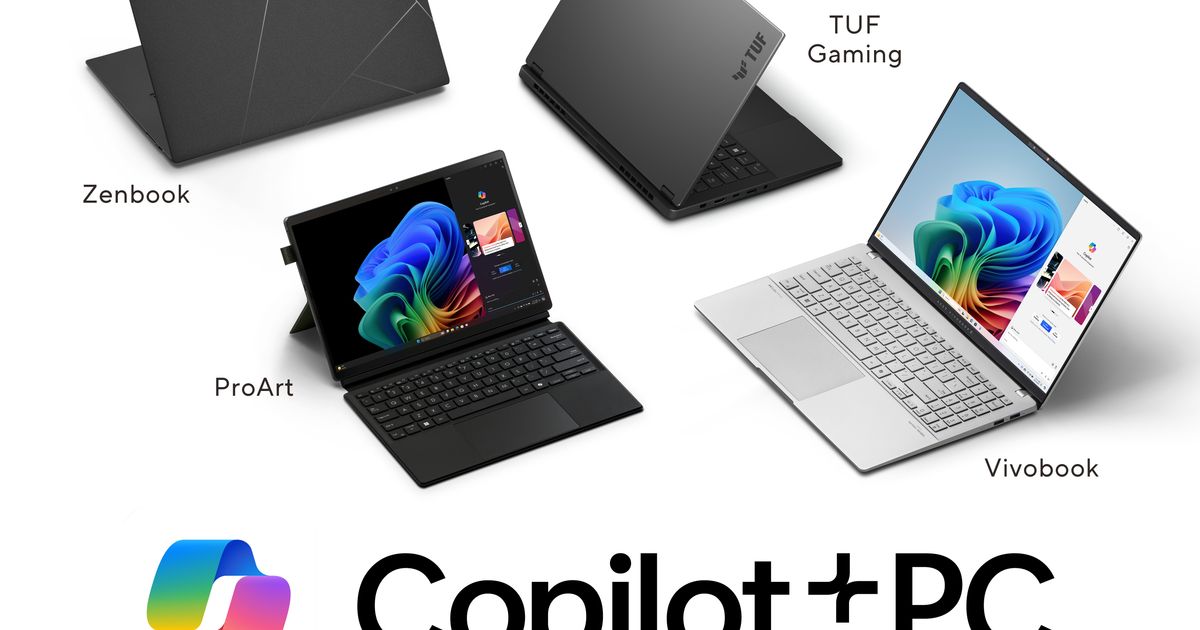 ASUS Announces Complete Portfolio of AI-Powered Copilot+ PCs